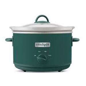 Crock-Pot Classic 4.5 Qt Round Slow Cooker 3 Settings,Green Open Box